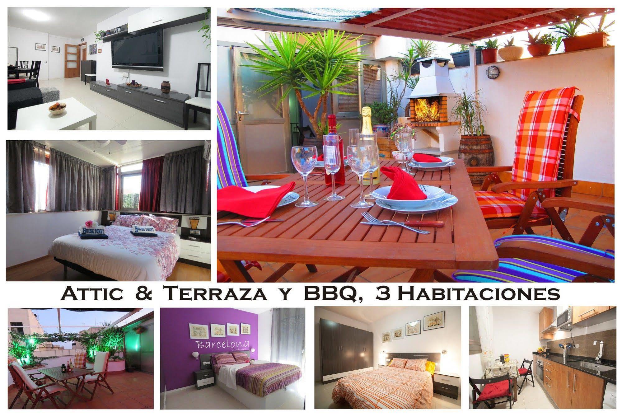Apartment Atico Airport Barcelona, Terraza Y Barbacoa